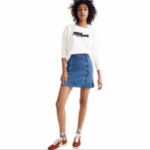 Madewell Denim Button Down Mini Skirt